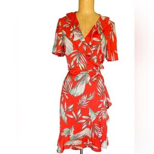 Vera Moda Tropical Wrap Dress size medium